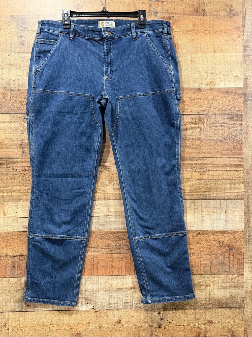 Carhartt Relaxed Straight Rugged Flex Double Front Denim Loggers Jeans Size 18L